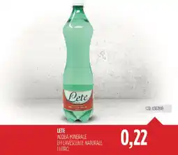 Carico Cash & Carry Lete Acqua Minerale Effervescente Naturale offerta