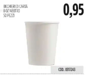 Carico Cash & Carry Bicchieri di carta offerta