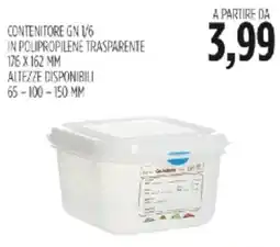 Carico Cash & Carry CONTENITORE GN 1/6 offerta