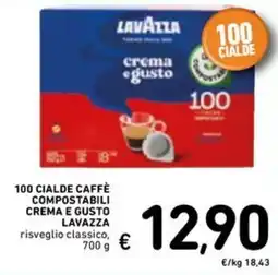 Spazio Conad 100 CIALDE CAFFÈ COMPOSTABILI CREMA E GUSTO LAVAZZA offerta