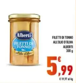Conad Alberti Filetti di Tonno all'olio d'oliva offerta