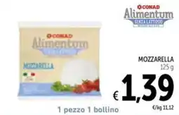 Spazio Conad Alimentum Mozzarella offerta