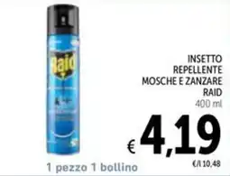 Spazio Conad INSETTO REPELLENTE MOSCHE E ZANZARE RAID offerta