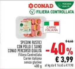 Conad City Spiedini Rustici CON POLLO E SUINO offerta