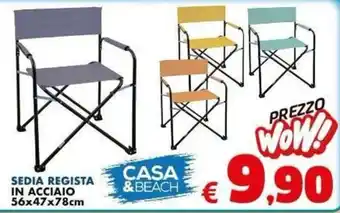 Sedia regista in acciaio