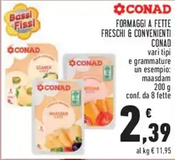 Conad City Formaggi a fette CONAD offerta