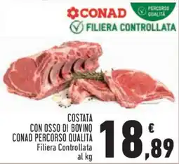 Conad City Costata con osso di bovino CONAD Percorso Qualità offerta