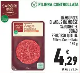 Conad City Hamburger di Angus Irlandese Saporidee offerta