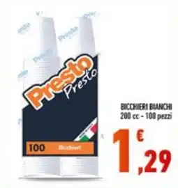 Conad Presto Bicchieri offerta