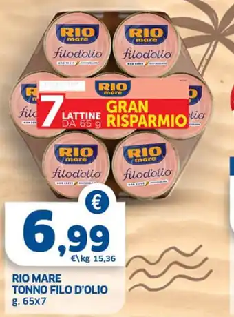 RIO MARE TONNO FILO D'OLIO