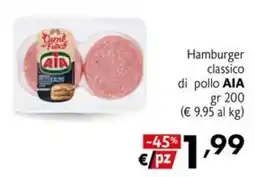 Maxi Supermercati Hamburger classico di pollo AIA offerta