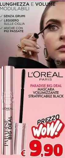 Casa & Co L'ORÉAL PARIS PARADISE BIG DEAL MASCARA VOLUMIZZANTE STRATIFICABILE BLACK offerta