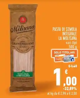 Conad City Pasta di semola integrale La Molisana offerta