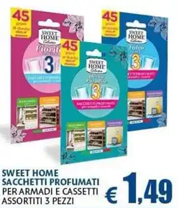 Casa & Co SWEET HOME SACCHETTI PROFUMATI PER ARMADI E CASSETTI offerta