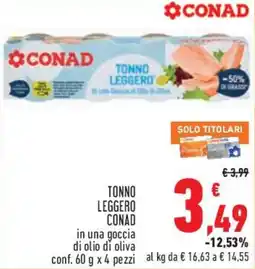Conad City TONNO LEGGERO CONAD offerta