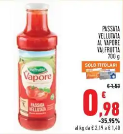 Conad City Passata Vellutata Valfrutta Vapore offerta