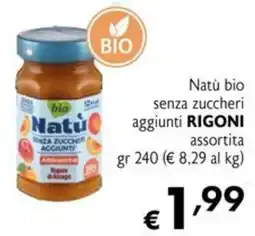 Maxi Supermercati Natù bio senza zuccheri aggiunti RIGONI offerta