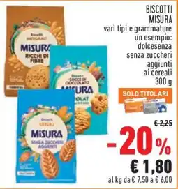 Conad City Biscotti Misura offerta