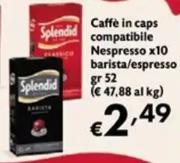 Maxi Supermercati Caffè in caps Splendid offerta