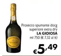 Maxi Supermercati Prosecco spumante docg superiore extra dry LA GIOIOSA offerta