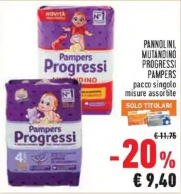 Conad City Pannolini, mutandino progressi Pampers offerta