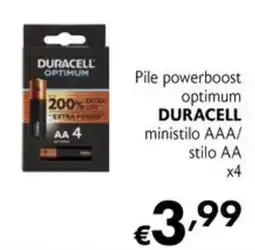 Maxi Supermercati Pile powerboost optimum DURACELL ministilo AAA/ stilo AA offerta