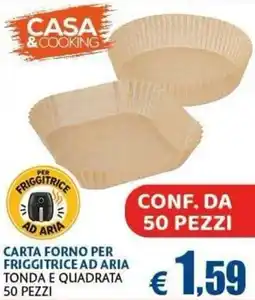 Casa & Co CARTA FORNO PER FRIGGITRICE AD ARIA offerta