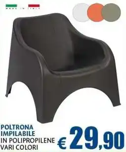 Casa & Co POLTRONA IMPILABILE IN POLIPROPILENE offerta