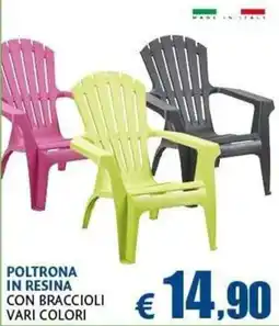 Casa & Co POLTRONA IN RESINA CON BRACCIOLI offerta
