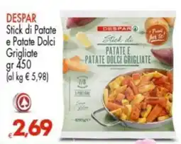 Despar DES PAR Stick di Patate e Patate Dolci Grigliate offerta