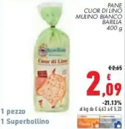 Conad City Pane cuor di lino mulino bianco barilla offerta