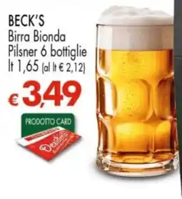 Despar BECK'S Birra Bionda Pilsner offerta