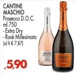 Despar Cantine Maschio Prosecco D.O.C. Extra Dry Rosè Millesimato offerta