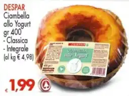 Despar Ciambella allo Yogurt DESPAR offerta