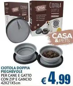Casa & Co Ciotola Doppia Casa & Pets offerta