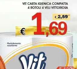 Deter Shop Vit carta igienica compatta 4 rotoli 4 veli vittoriosa offerta