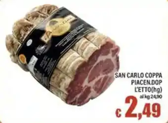 Top Supermercati SAN CARLO COPPA PIACEN.DOP offerta
