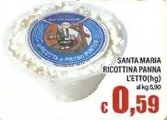 Top Supermercati Santa Maria Ricottina Panna offerta