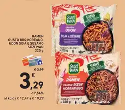 Conad Ramen Gusto BBQ Koreano, Udon Soia e Sesamo Suzi Wan offerta