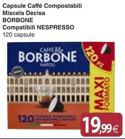 Docks Cash&Carry Capsule Caffé Compostabili Miscela Decisa BORBONE offerta