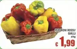 Top Supermercati PEPERONI ROSSI/GIALLI offerta