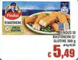 Top Supermercati Findus 10 Bastoncini S/ Glutine offerta