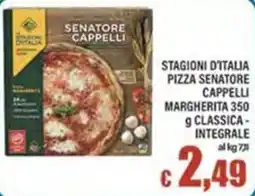 Top Supermercati Stagioni d'Italia Pizza Senator Cappelli Margherita offerta