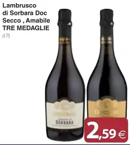 Docks Cash&Carry Lambrusco di Sorbara Doc Secco , Amabile offerta
