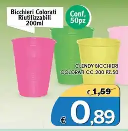 Deter Shop CLENDY BICCHIERI COLORATI CC offerta
