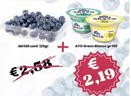 Top Supermercati Mirtilli + AYO Greco Bianco offerta