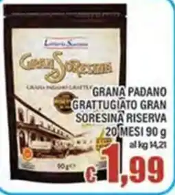 Top Supermercati Grana Padano Grattugiato Gran Sorensina Riserva offerta