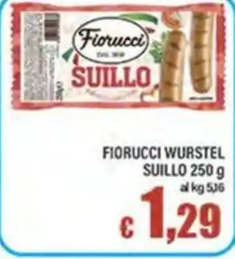 Top Supermercati Fiorucci Wurstel Suillo offerta