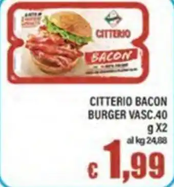 Top Supermercati CITTERIO BACON BURGER offerta
