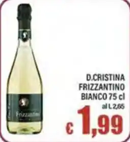 Top Supermercati D.CRISTINA FRIZZANTINO BIANCO offerta